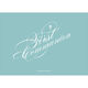 Aqua Gold Foil Frame Photo Communion Invitations Image 2 of 3